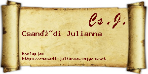 Csanádi Julianna névjegykártya